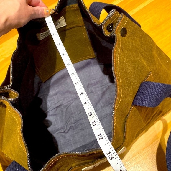 Tilden Reed one of a kind handmade men’s solid denim bag w/straps. NWOT 👖👜 - Picture 12 of 12